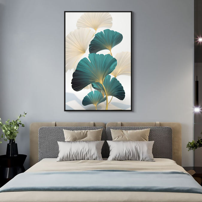 Handmade Painting for Living Room : golden-leaf-dance