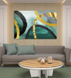 Handmade Painting for Living Room : golden-loops-harmony