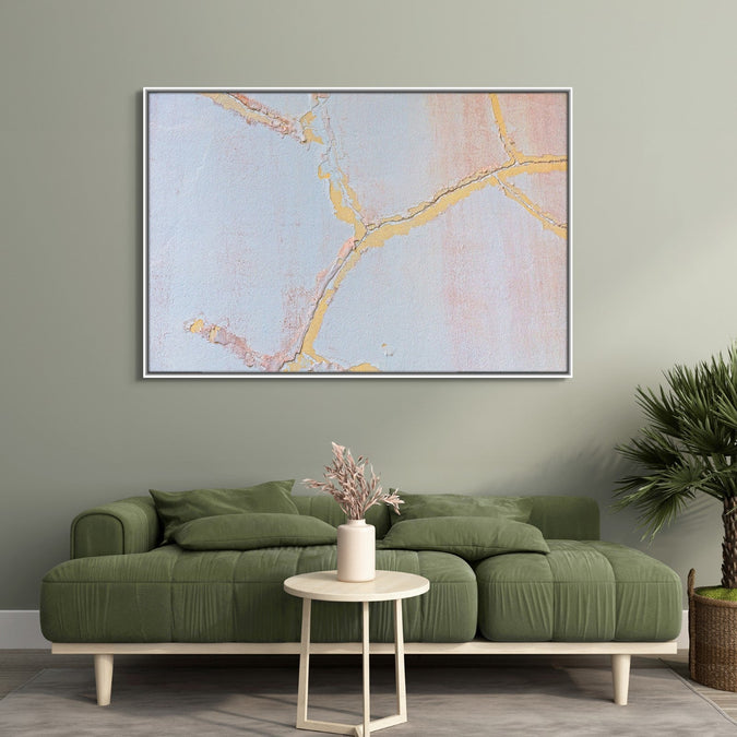 Handmade Painting for Living Room : golden-network-mirage