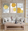 Handmade Painting for Living Room : golden-shapes