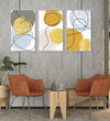 Handmade Painting for Living Room : golden-shapes