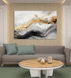 Handmade Painting for Living Room : golden-swirls-2