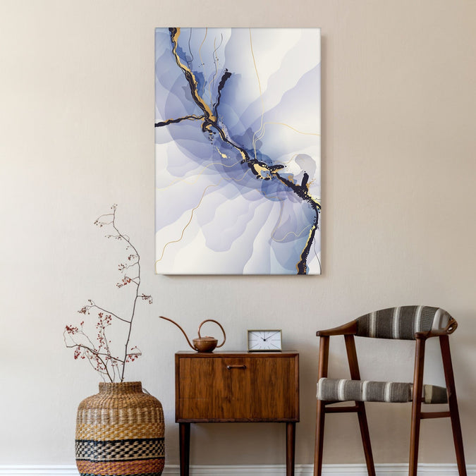 Handmade Painting for Living Room : golden-swirls-dance