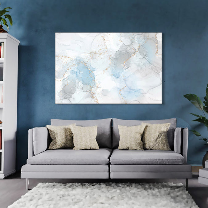 Handmade Painting for Living Room : golden-veins-1