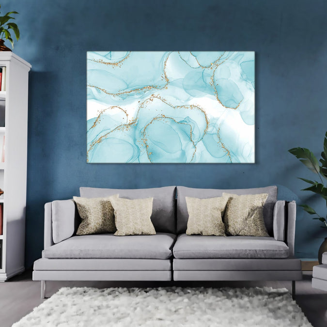 Handmade Painting for Living Room : golden-whirlwind-2