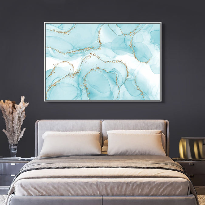 Handmade Painting for Living Room : golden-whirlwind-2