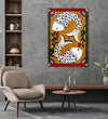 Handmade Painting for Living Room : india-madhubani-folk-art-matasya