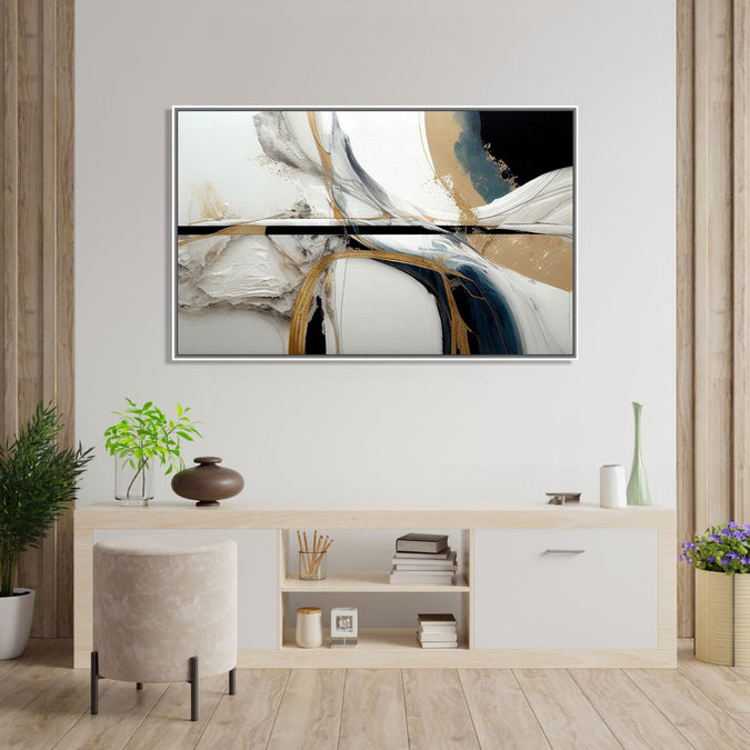 Handmade Painting for Living Room : marble-abstract-1