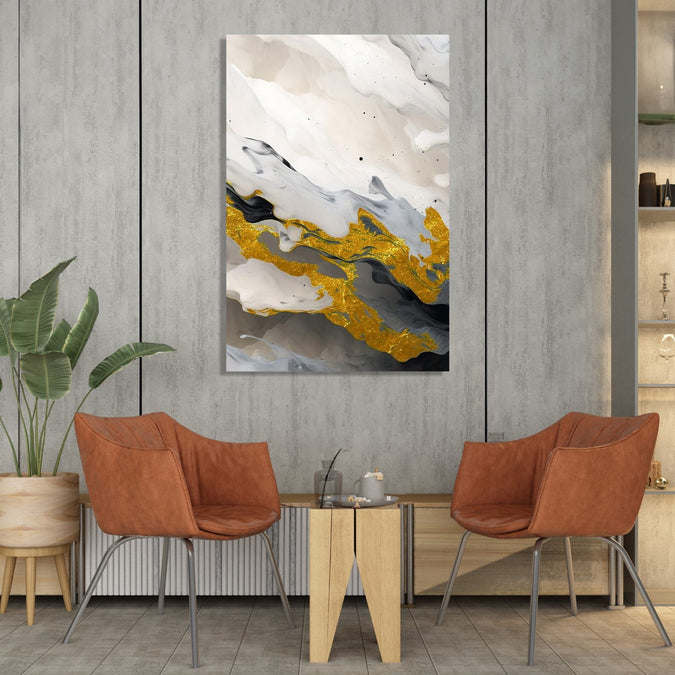 Handmade Painting for Living Room : marble-abstract-2