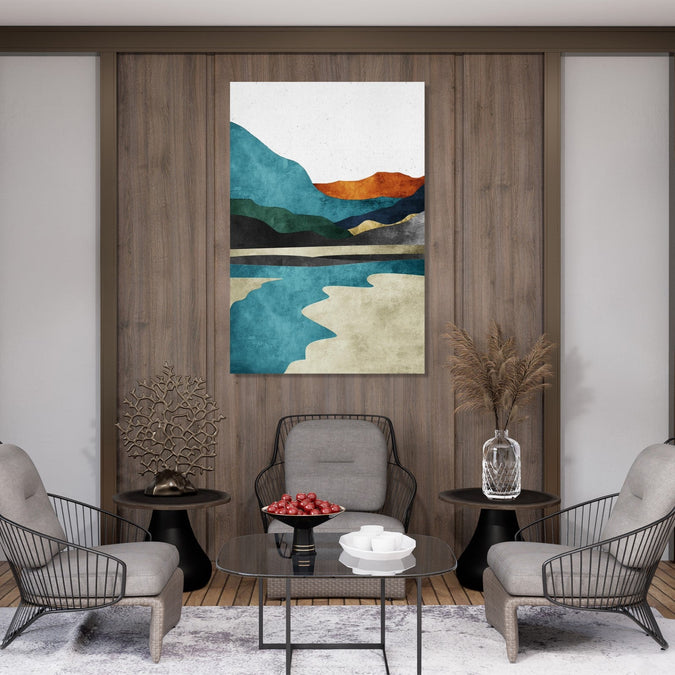 Handmade Painting for Living Room : minimalist-art-landscape-1