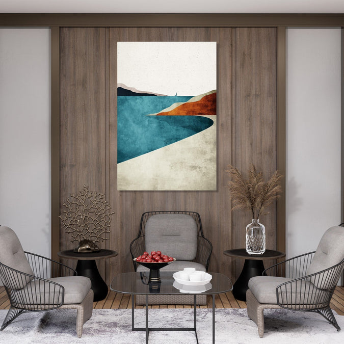 Handmade Painting for Living Room : minimalist-art-landscape-2