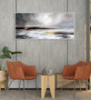 Handmade Painting for Living Room : monochrome-beach-sunset