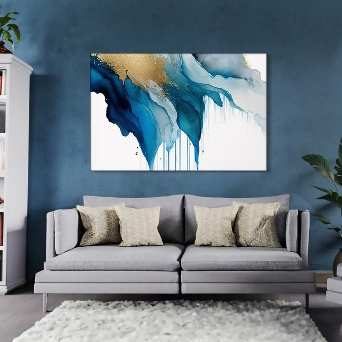 Handmade Painting for Living Room : oceanic-elegance