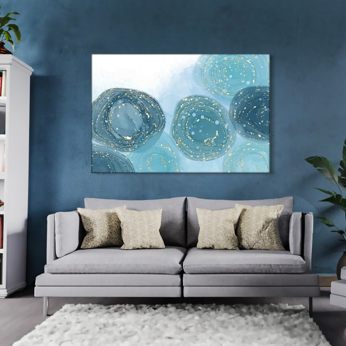 Handmade Painting for Living Room : oceanic-harmony