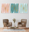 Handmade Painting for Living Room : pastel-golden-strokes