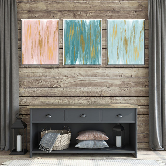 Handmade Painting for Living Room : pastel-golden-strokes