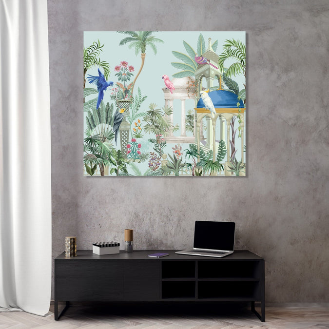 Handmade Painting for Living Room : pichwai-garden