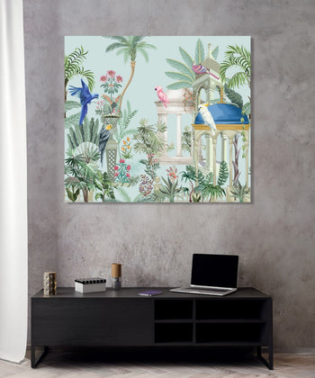 Handmade Painting for Living Room : pichwai-garden