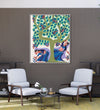 Handmade Painting for Living Room : pithora-bhil-women-tree