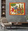 Handmade Painting for Living Room : rajasthani-phad-art-krishna