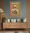 Handmade Painting for Living Room : rajasthani-phad-art-warrior-rituals