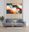 Handmade Painting for Living Room : rising-clouds