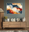 Handmade Painting for Living Room : rising-clouds