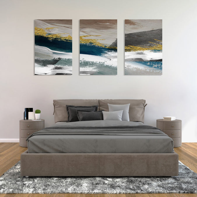 Handmade Painting for Living Room : seashore-abstracts