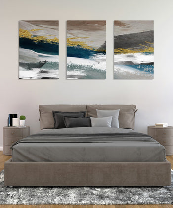 Handmade Painting for Living Room : seashore-abstracts