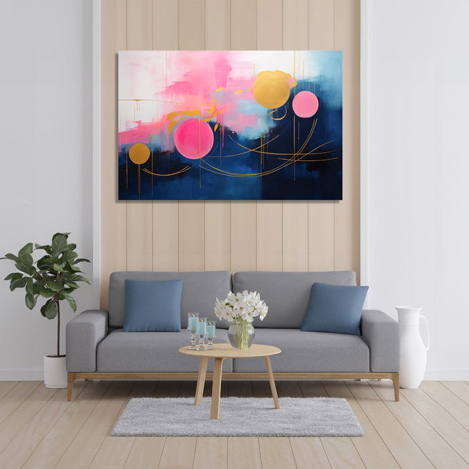 Handmade Painting for Living Room : spring-orbs