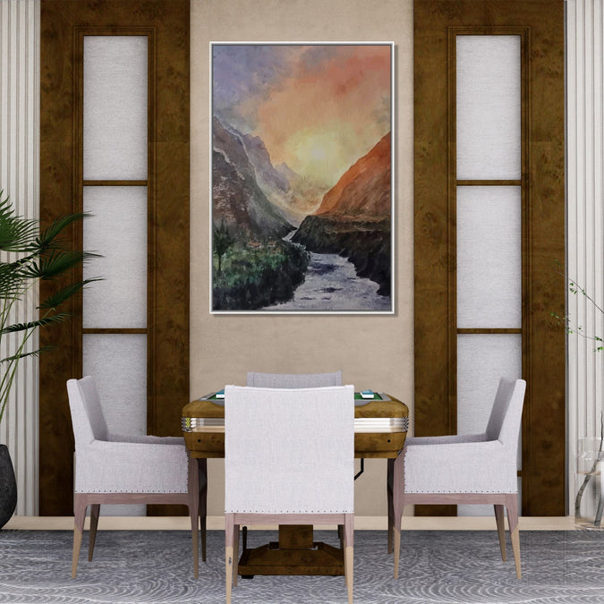 Handmade Painting for Living Room : sun-in-the-valley