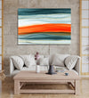 Handmade Painting for Living Room : tangerine-wave