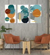 Handmade Painting for Living Room : teal-abstracts