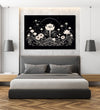 Handmade Painting for Living Room : thangka-monochrome