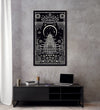 Handmade Painting for Living Room : thangka-temple-in-monochrome