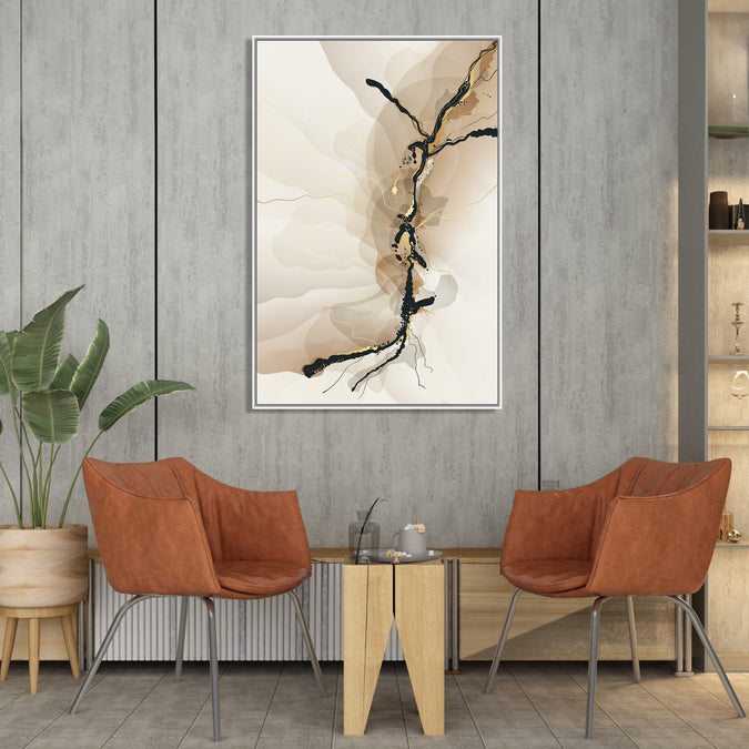 Handmade Painting for Living Room : the-black-thread