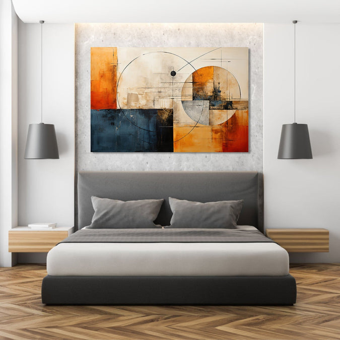 Handmade Painting for Living Room : the-shapes