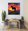 Handmade Painting for Living Room : the-sunrise-shadow