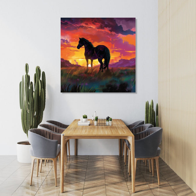 Handmade Painting for Living Room : the-sunrise-shadow