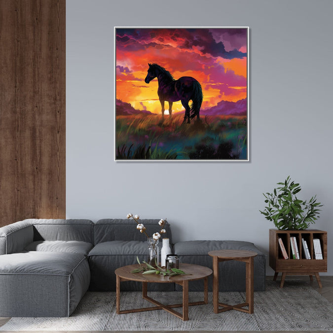 Handmade Painting for Living Room : the-sunrise-shadow