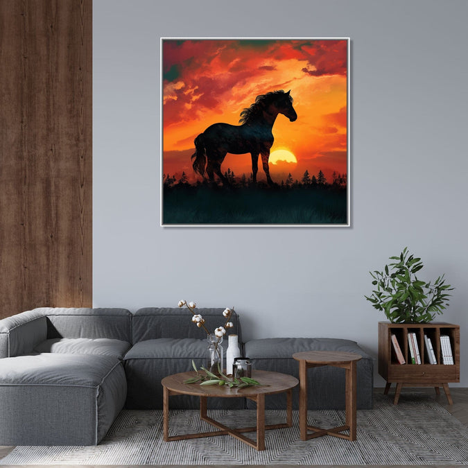 Handmade Painting for Living Room : the-sunset-shadow