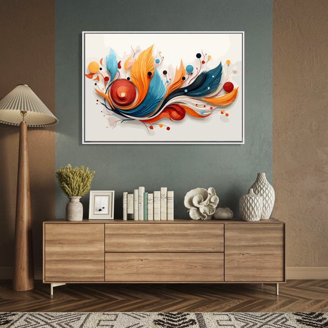 Handmade Painting for Living Room : unfurling-curls