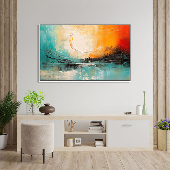 Handmade Painting for Living Room : vibrant-sunset