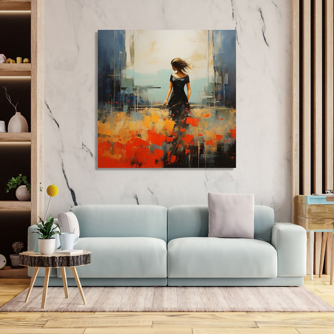 Handmade Painting for Living Room : walk-for-colours