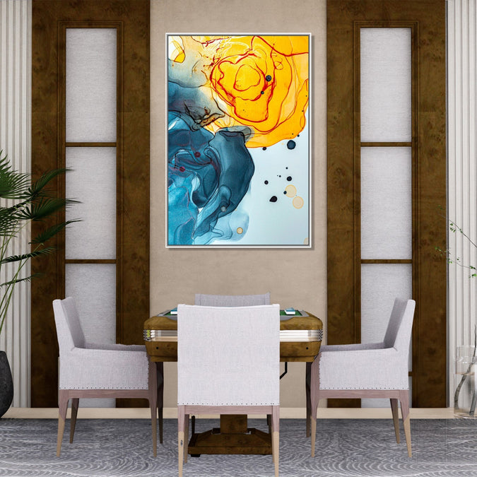 Handmade Painting for Living Room : water-fire