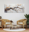 Handmade Painting for Living Room : winter-tree-branch-with-golden-shoots