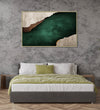 Handmade canvas Painting for Living Room : abstract-deep-water-hues