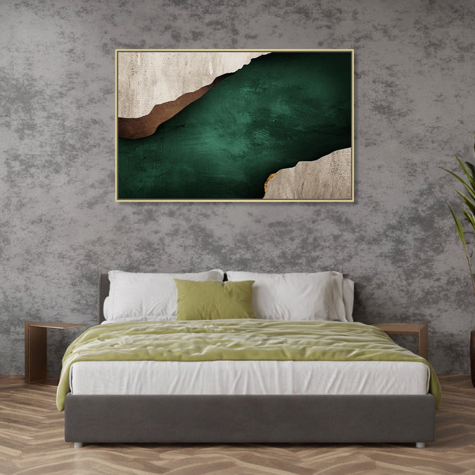 Handmade canvas Painting for Living Room : abstract-deep-water-hues