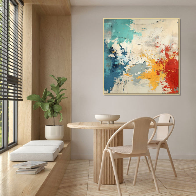 Handmade canvas Painting for Living Room : abstract-patches