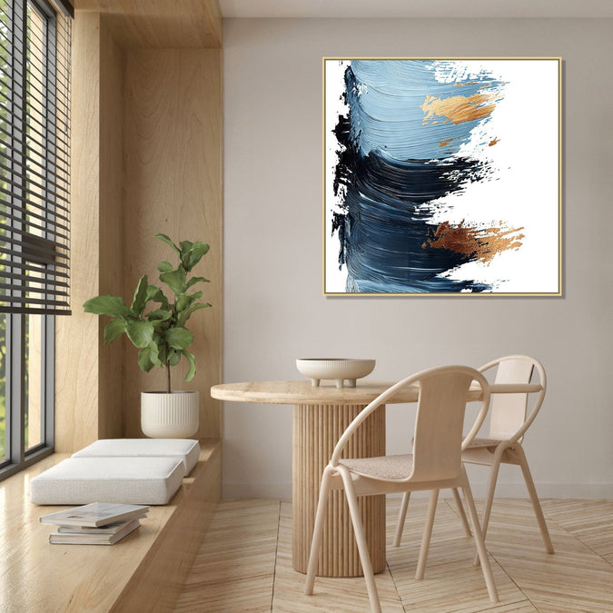 Handmade canvas Painting for Living Room : abstract-sea-waves